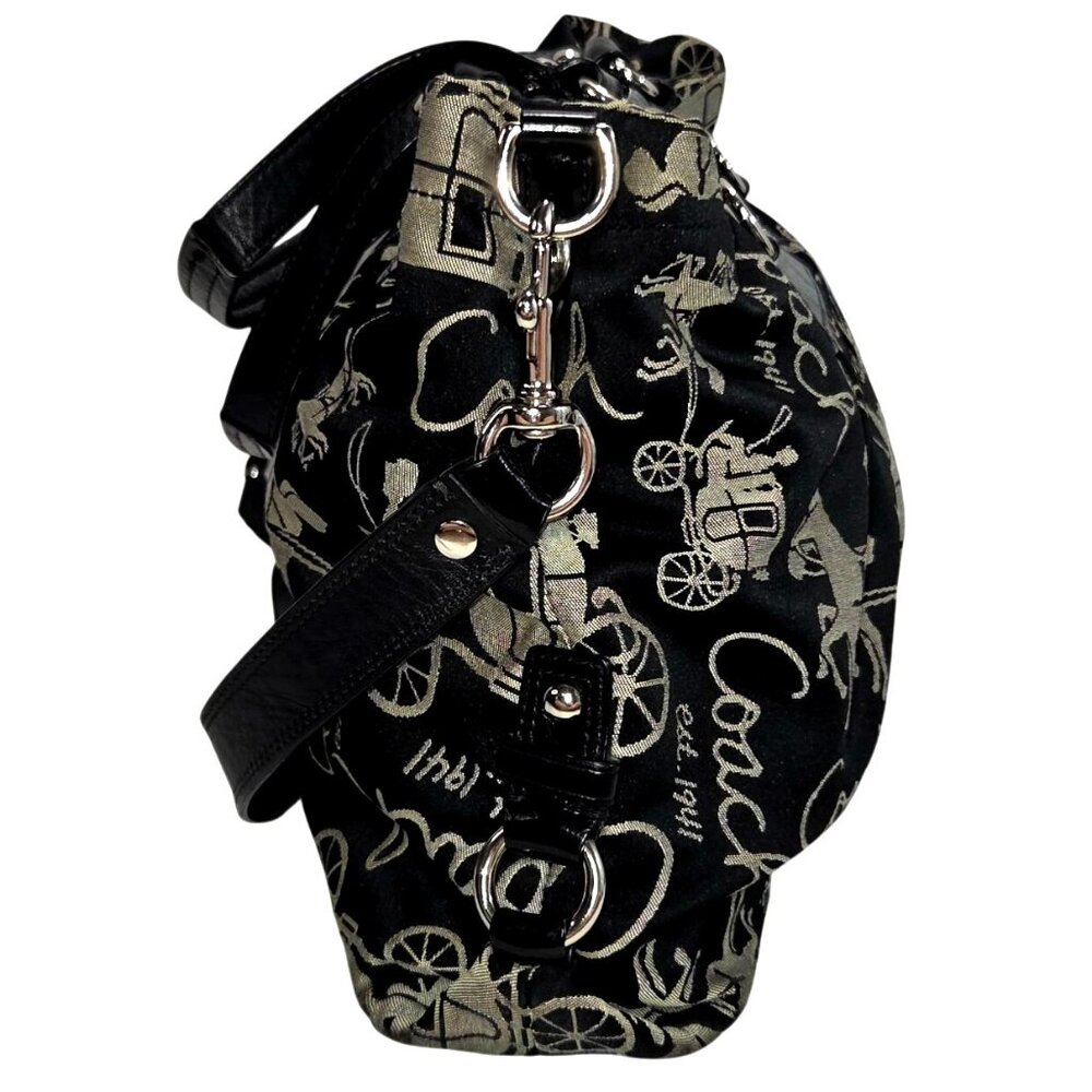 Coach Ashley F15656 Black Horse & Carriage Anniversary Satchel Handbag Purse - Picture 11 of 15